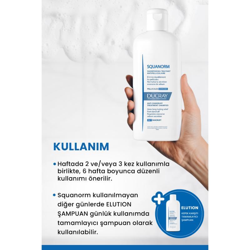 DUCRAY Squanorm Gras Şampuan 200 ml