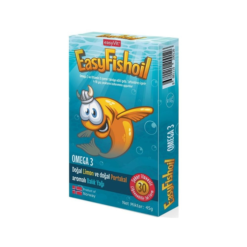 Easyvi̇t Easyfishoil Omega 3 Çiğnenebilir 30 Jel Tablet