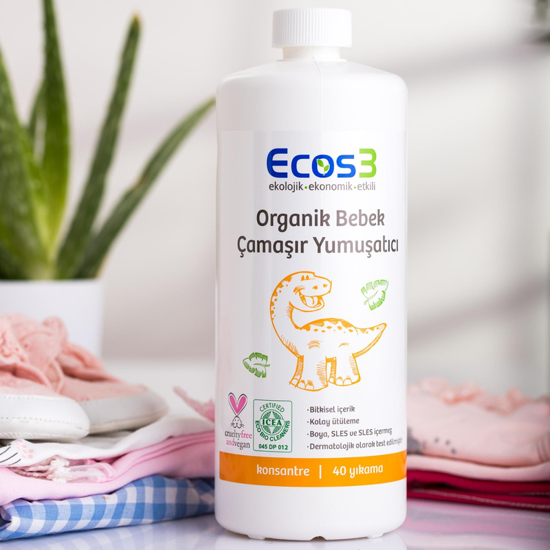 Ecos3 Organik Bebek Çamaşır Yumuşatıcı 1000 ml
