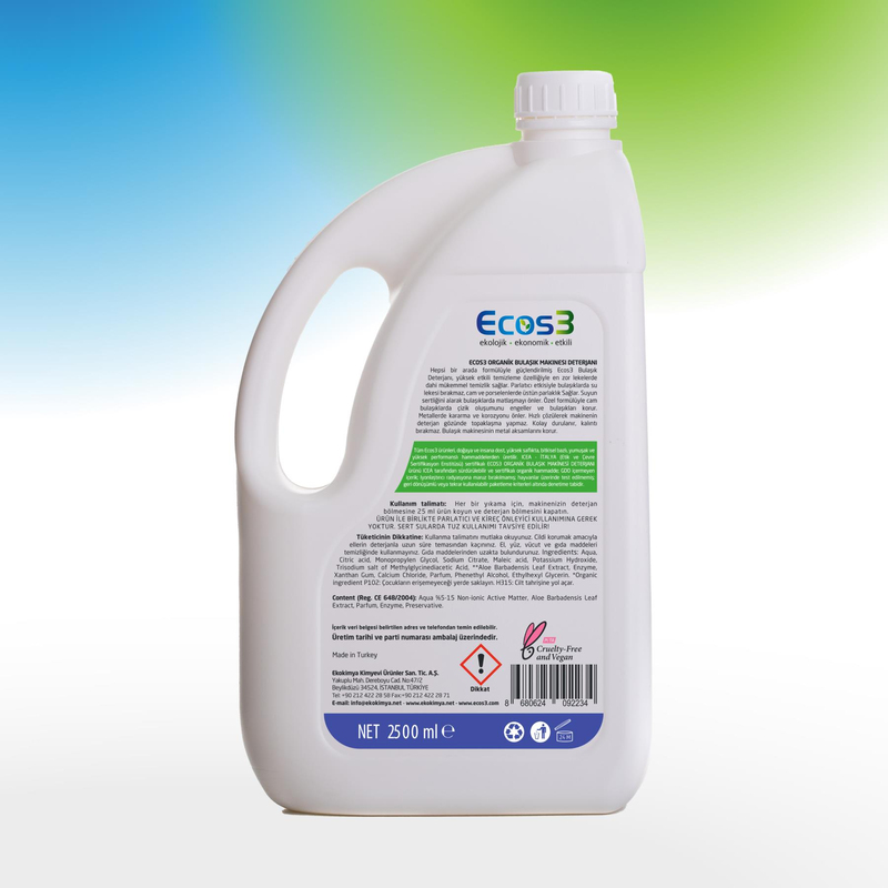 Ecos3 Organik Bulaşık Makinesi Deterjanı 2500 ml