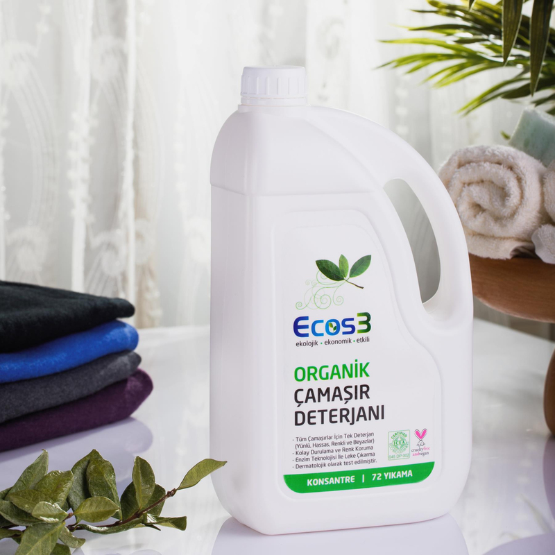 Ecos3 Organik Çamaşır Deterjanı 72 Yıkama 2500 ml