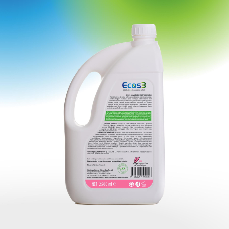 Ecos3 Organik Çamaşır Yumuşatıcı 2500 ml