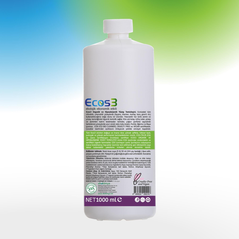 Ecos3 Organik HipoalerjenikTemizleyici 1000 ml