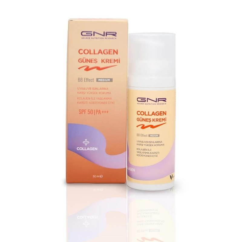 GNR COLLAGEN Spf 50+  Güneş Kremi Medium 50 ml