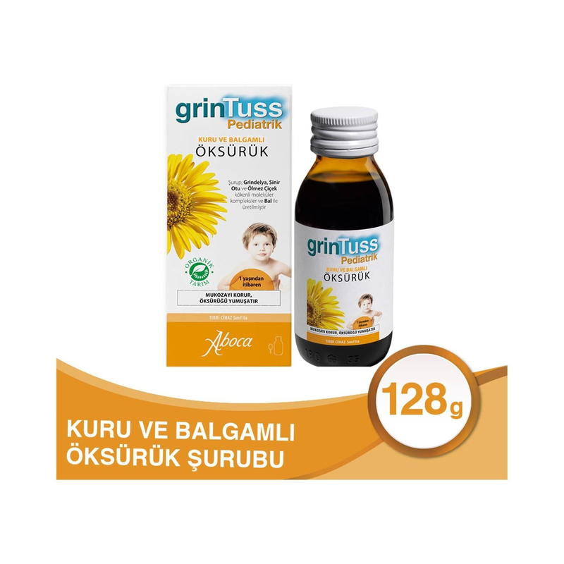Grintuss Pediatrik Kuru ve Balgamlı Öksürük Şurup 128 gr