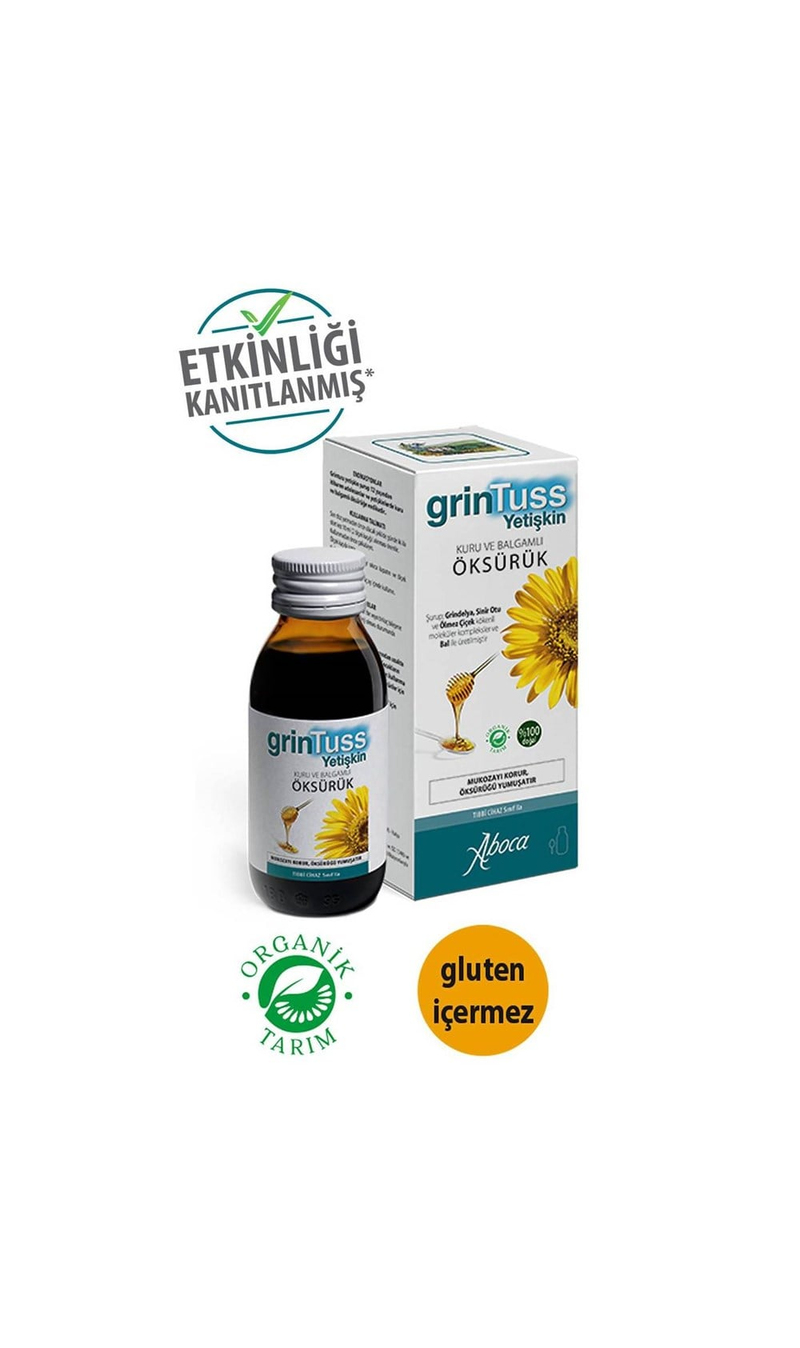 Grintuss Yetişkin Kuru ve Balgamlı Öksürük Şurubu 128 gr