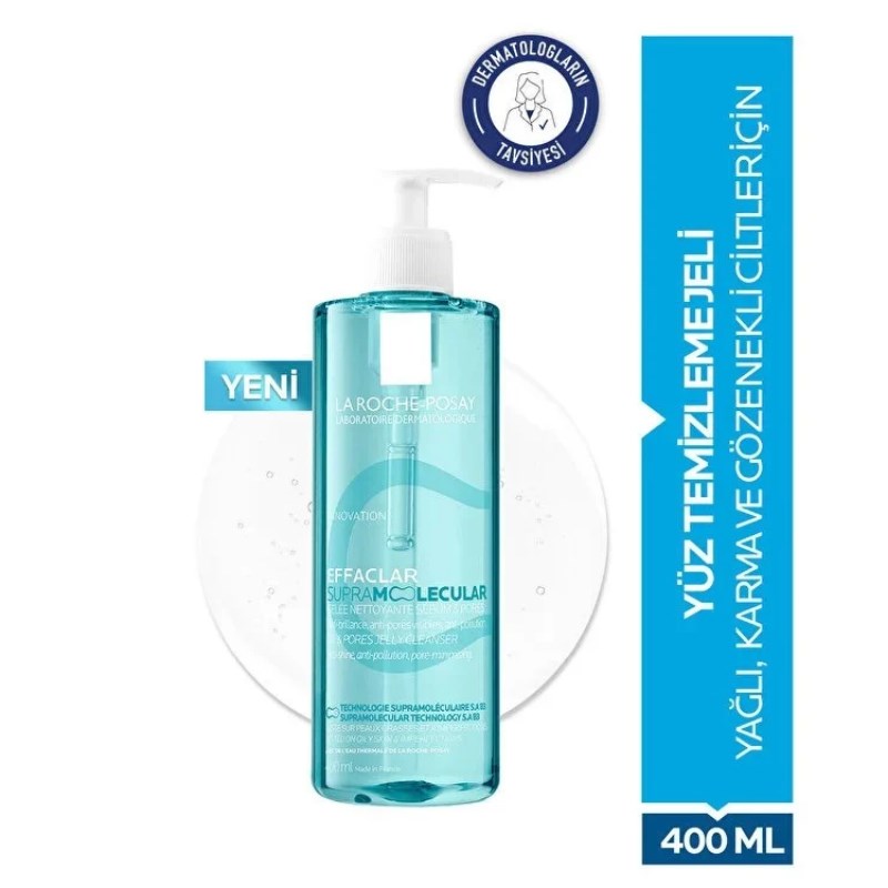 La Roche Posay Effaclar Supramolecular Gözenek Ve Yağlanma Karşıtı Yüz Temizleme Jeli 400 ml