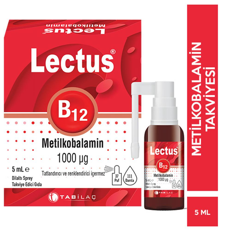 Lectus B12 Metilkobalamin Sprey 1000 Mcg 5 ml