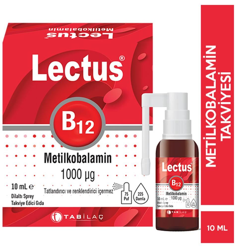 Lectus B12 Metilkobalamin Sprey 1000 Mcg 10 ml