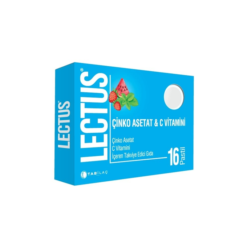 Lectus Çinko Asetat Ve C Vitamini 16 Pastil