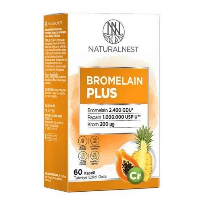 NaturalNest Bromelain Plus 60 Kapsül