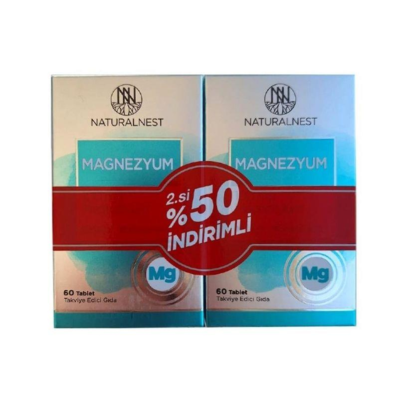 NaturalNest Magnezyum 100MG 60+60 Tablet