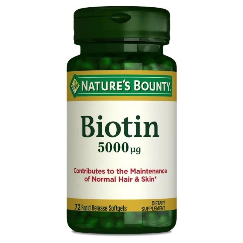 Nature's Bounty Biotin 5000 mcg 72 Kapsül