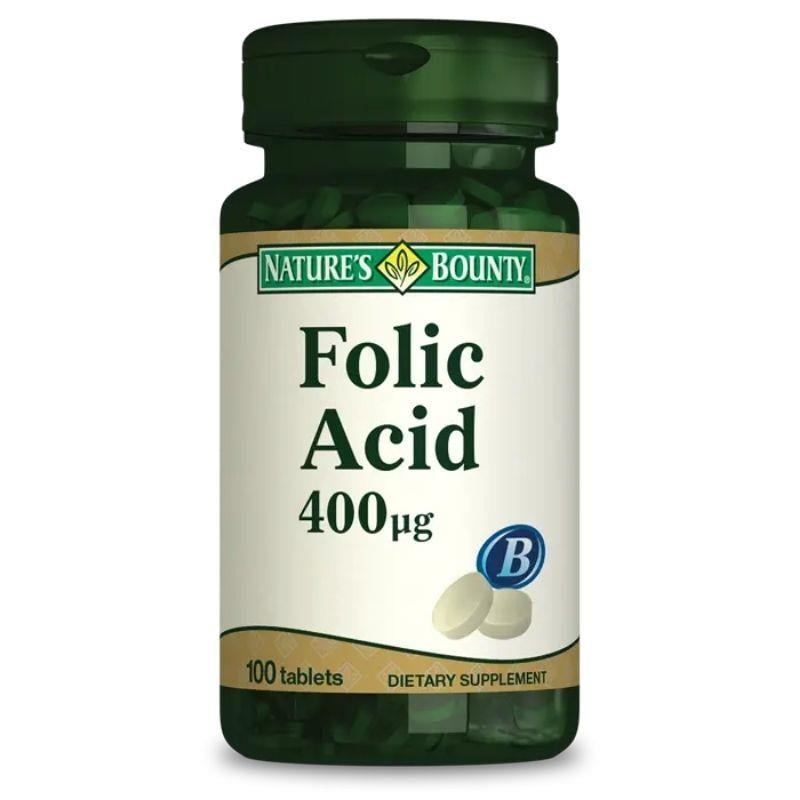 Nature's Bounty Folic Acid 400 mcg 100 Tablet