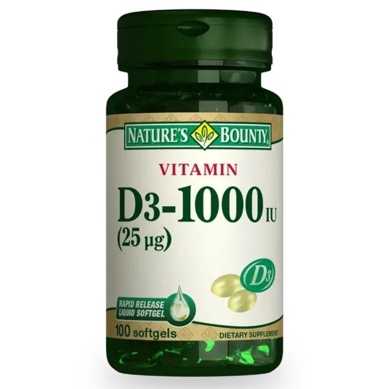 Nature's Bounty Vitamin D3 1000 Iu 100 Soft Jel