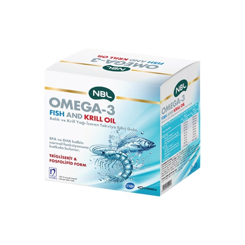NBL Omega 3 Fish and Krill Oil 100 Kapsül