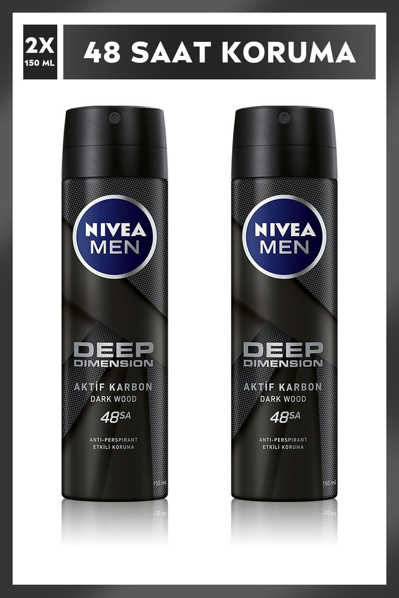 Nivea Men Deep Dimension Erkek Deodorant 150 ml x2