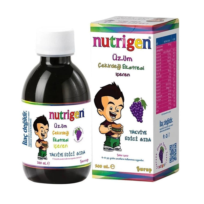 Nutrigen Üzüm Çekirdeği Ekstreli Şurup 200 ml