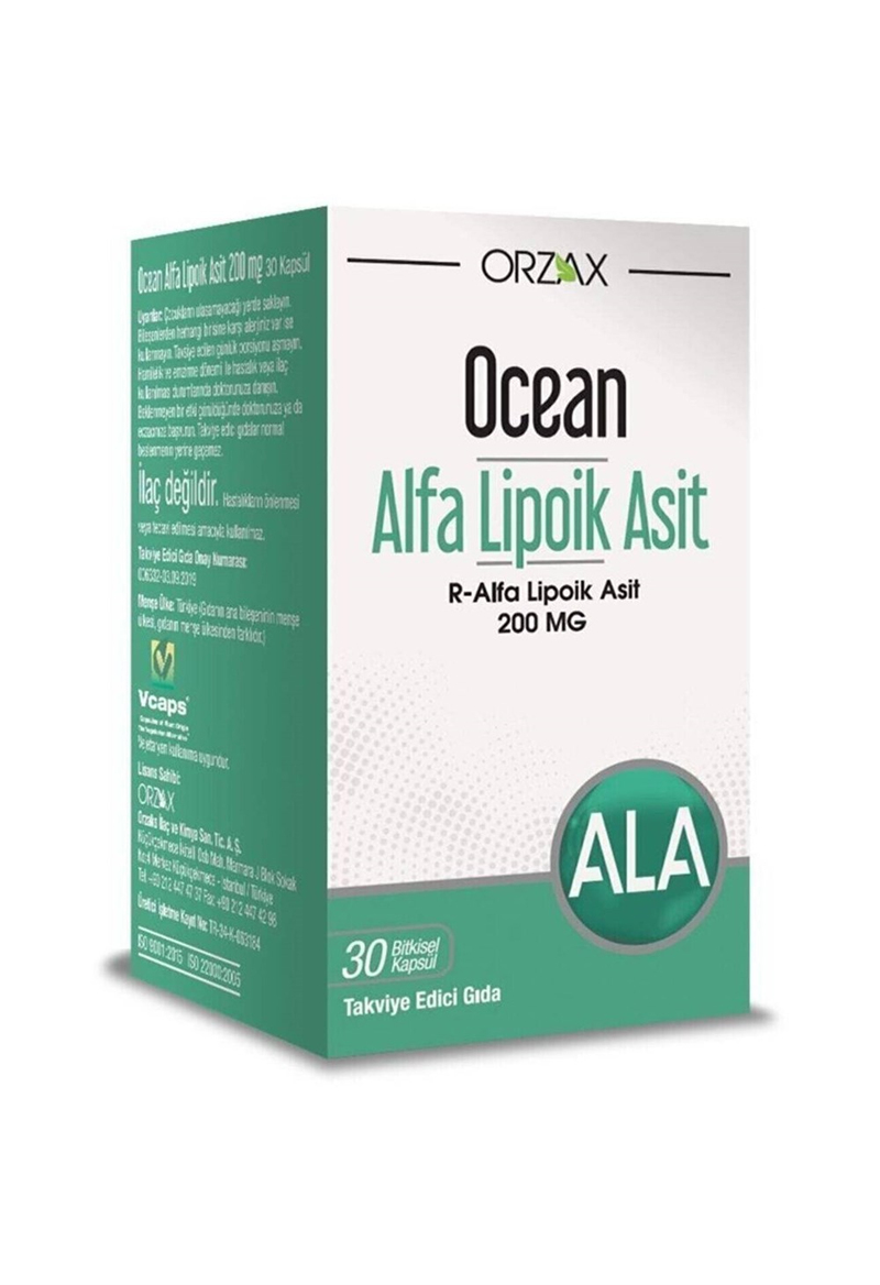 Ocean Alpa Lipoik Asit 200M 30 Kapsül