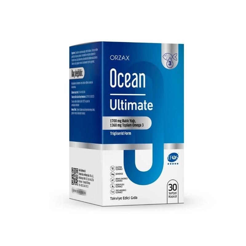 Ocean Ultimate 1050 mg Omega 3 Balık Yağı 30 Kapsül