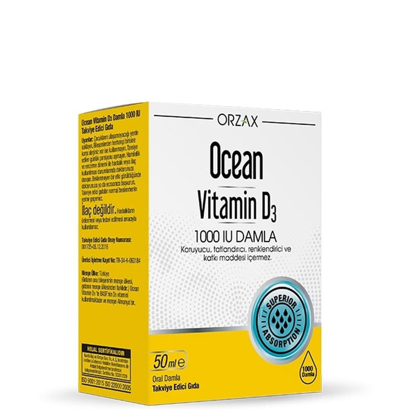 Ocean Vitamin D3 1000 IU 50 ml Damla