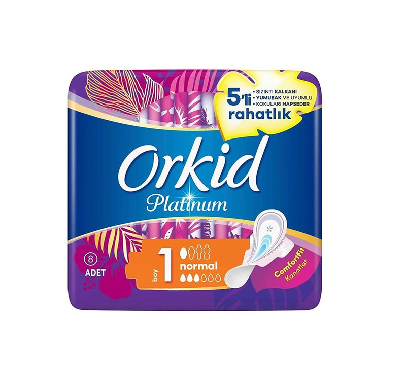 Orkid Platinum Normal 8 Adet Tekli Paket Hijyenik Ped
