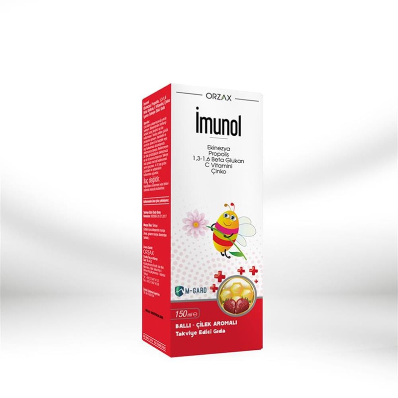 Orzax Imunol Ballı Çilek Aromalı Şurup 150 ml