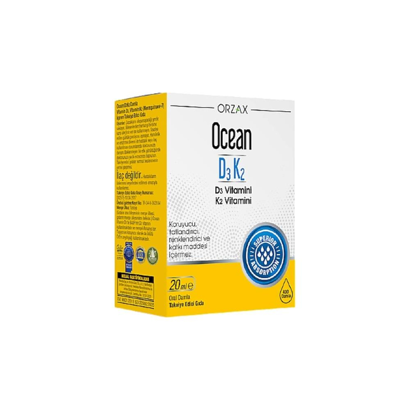 Orzax Ocean D3K2 Vitamin Damla 20 ml