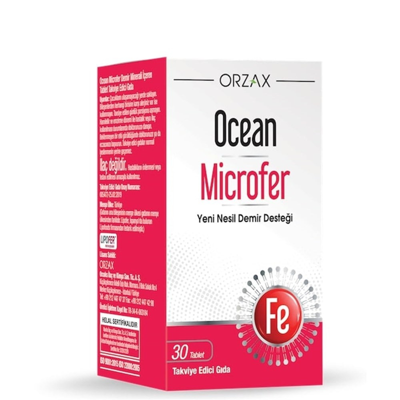 Orzax Ocean Microfer Takviye Edici Gıda 30 Tablet