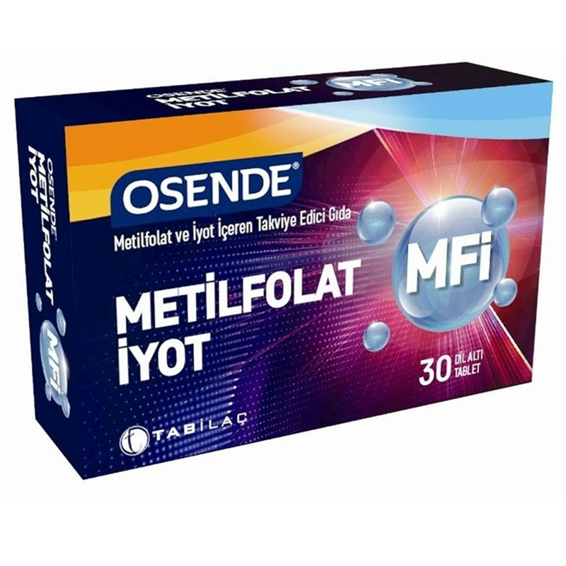 Osende Metilfolat Iyot 30 Tablet