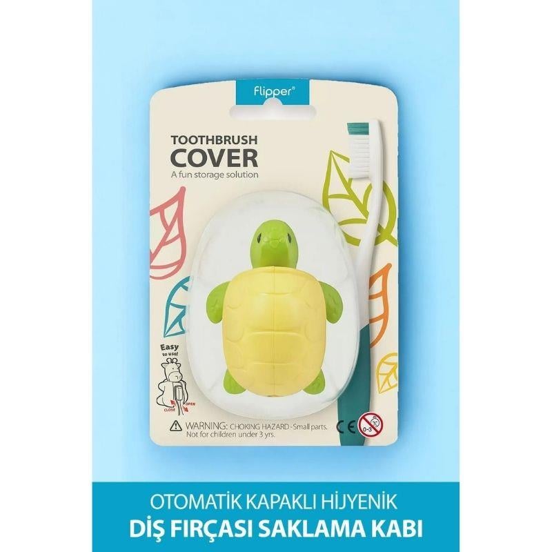 Rocs Flipper Hijyenik Diş Fırçası Kabı Kaplumbağa