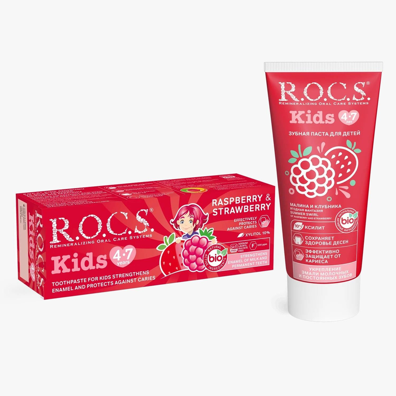 Rocs Kids Ahududu& Çilek Çocuk Diş Macunu 35ML