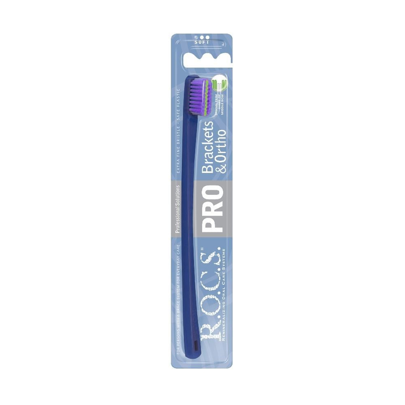 Rocs Pro Ortho&Braket Ortodonti Diş Fırçası Mavi - Mor