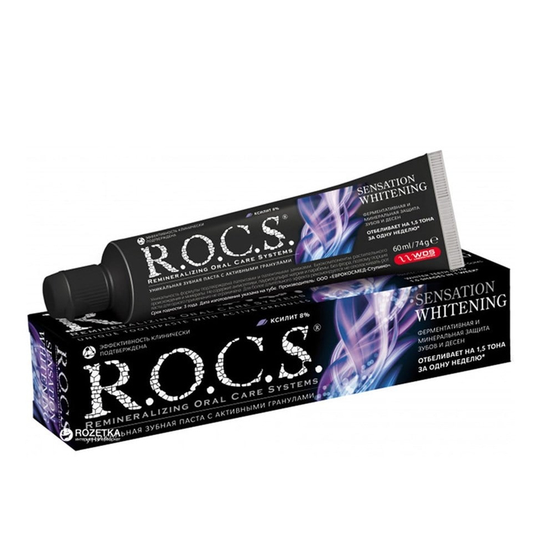 Rocs Sensation Yoğun Parlatıcı - Beyazlatıcı Diş Macunu