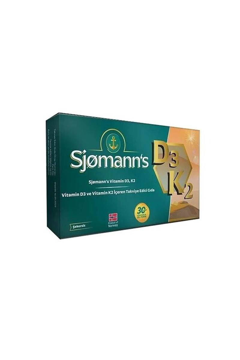 Sjomann's Vitamin D3K2 30 Çiğneme Tableti