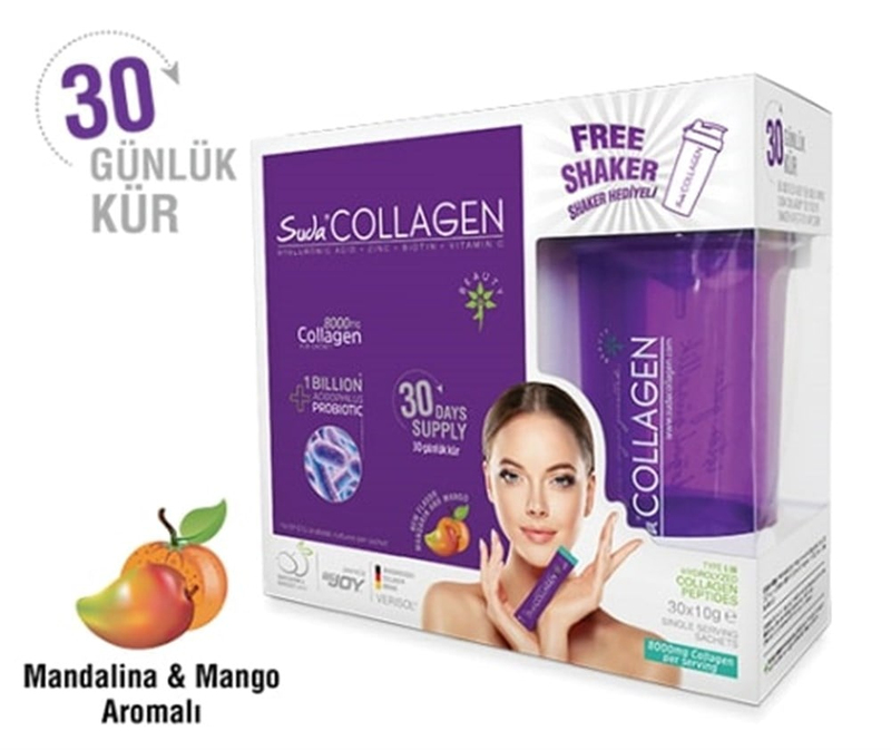 Suda Collagen + Probiyotik Mango Aromalı Toz Saşe 30 x 10 gr