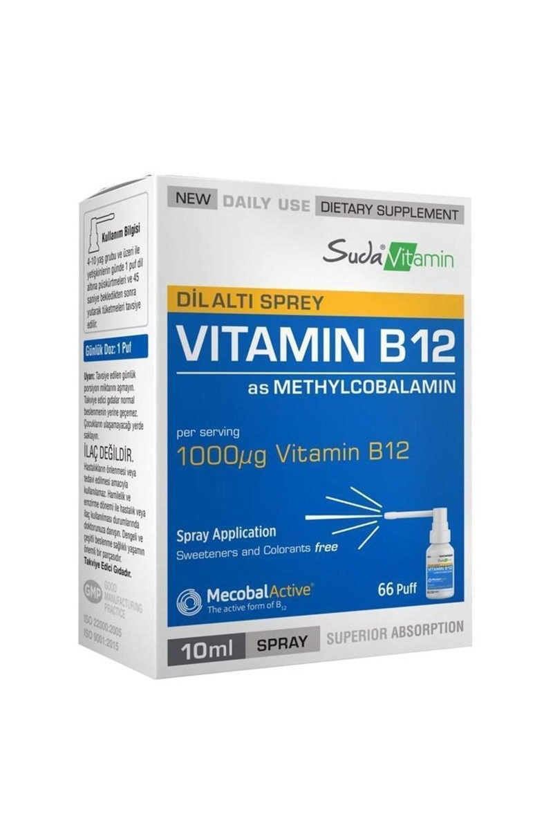 Suda Vitamin B12 Dil Altı Sprey 10 ml - 66 Puf