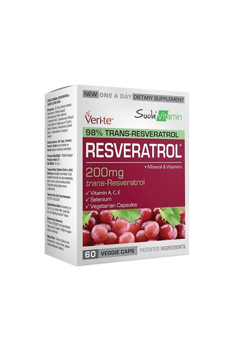Suda Vitamin Resveratrol 60 Bitkisel Kapsül