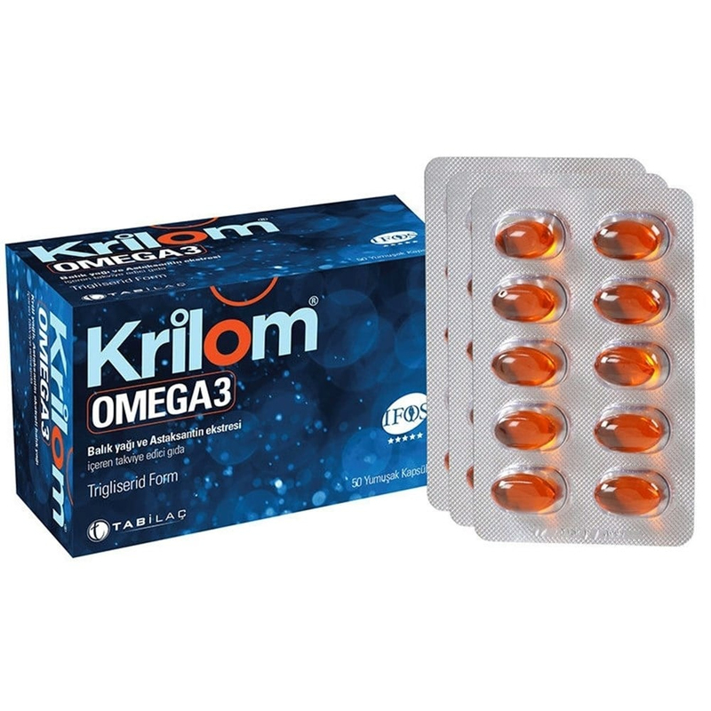 Tab İlaç Krilom Omega 3 Balık Yağı 50 Yumuşak Kapsül