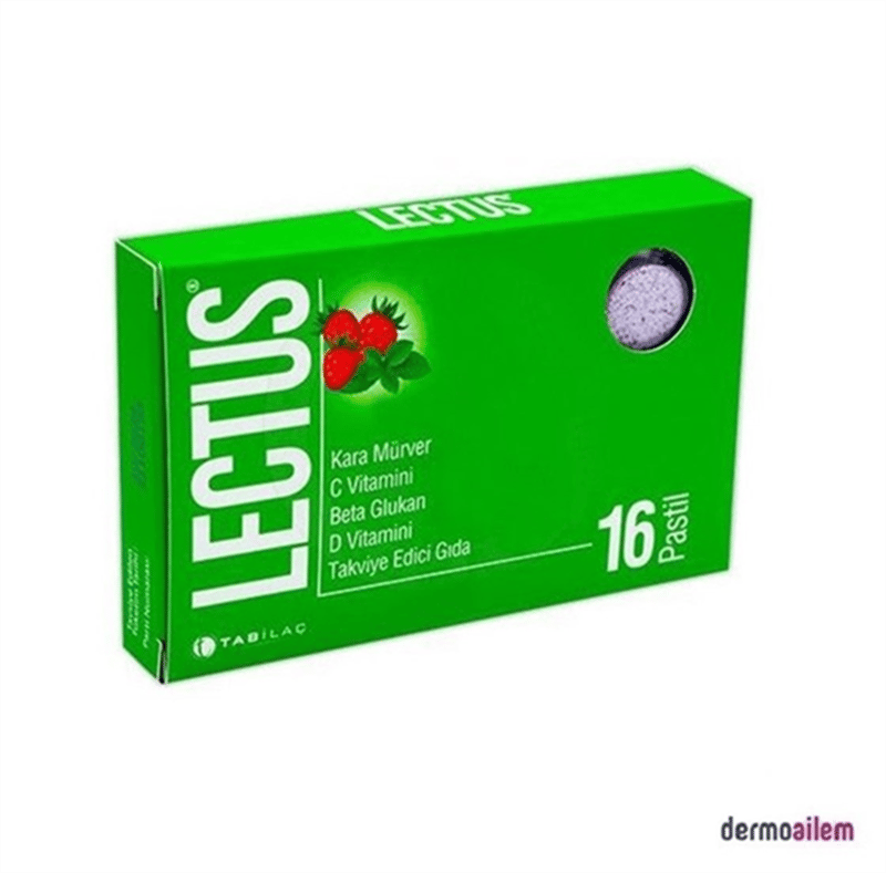 Tab İlaç Lectus Karamürver Pastil 16 'lı