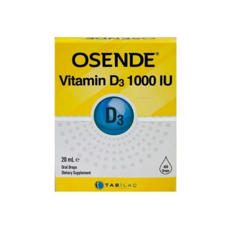 Tab İlaç Osende Vitamin D3 1000 Iu Damla 20 ml