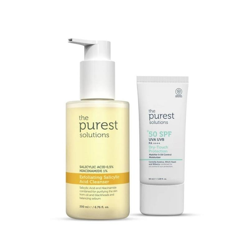 The Purest Solutions Sebum Dengeleyici Ve UV Koruma Etkili Bakım Seti
