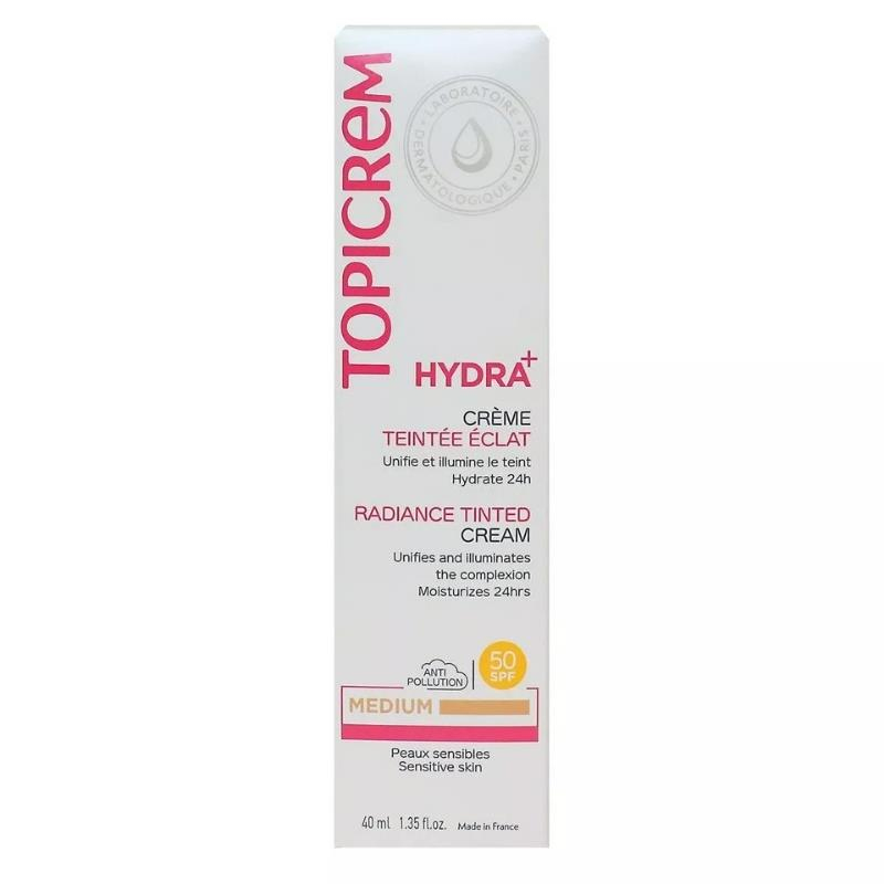 Topicrem Hydra+ Creme Teintee Eclat Medium 40 ml