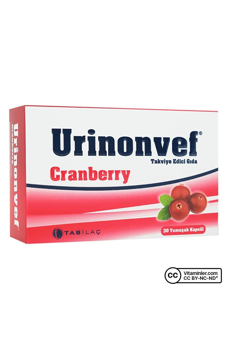 Urinonvef Cranberry 30 Kapsül