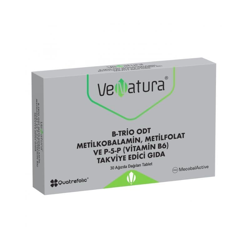Venatura B-Trio ODT Metilkobalamin Metilfolat ve P-5-P 30 Tablet