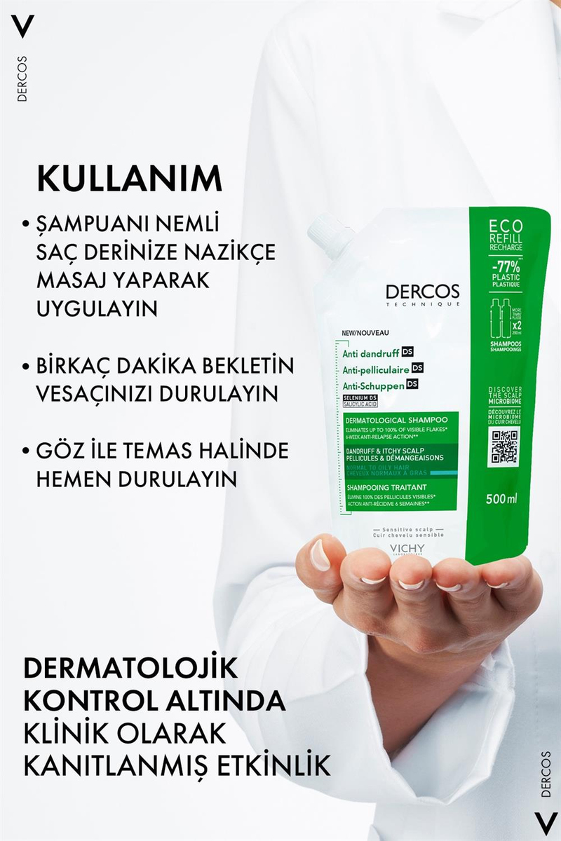 Vichy Dercos Anti dandruff Normal/Yağlı 500 ml