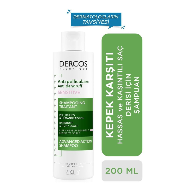 Vichy Dercos Anti-Dandruff Sensitive 200 Ml Kepek Arındırıcı Şampuan