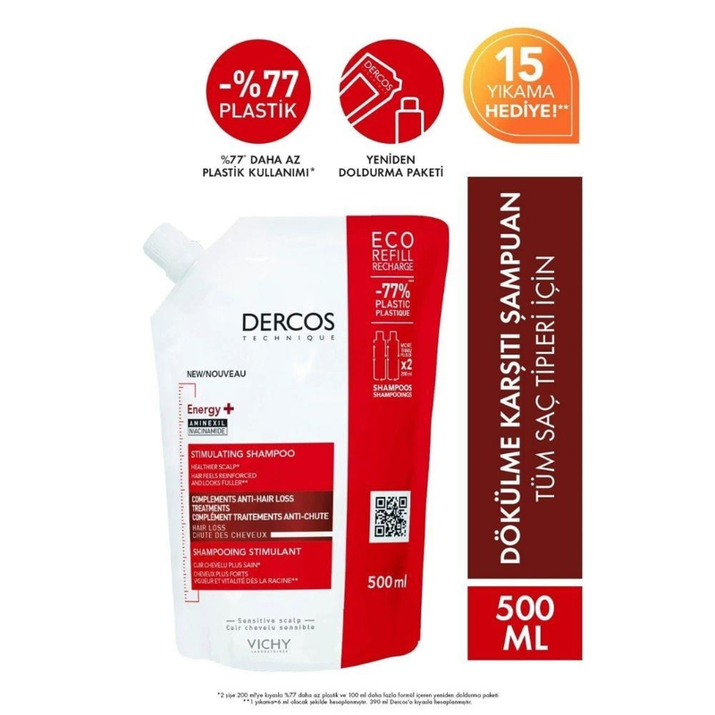 Vichy Dercos Energy Dökülme Karşıtı Şampuan 500 ml