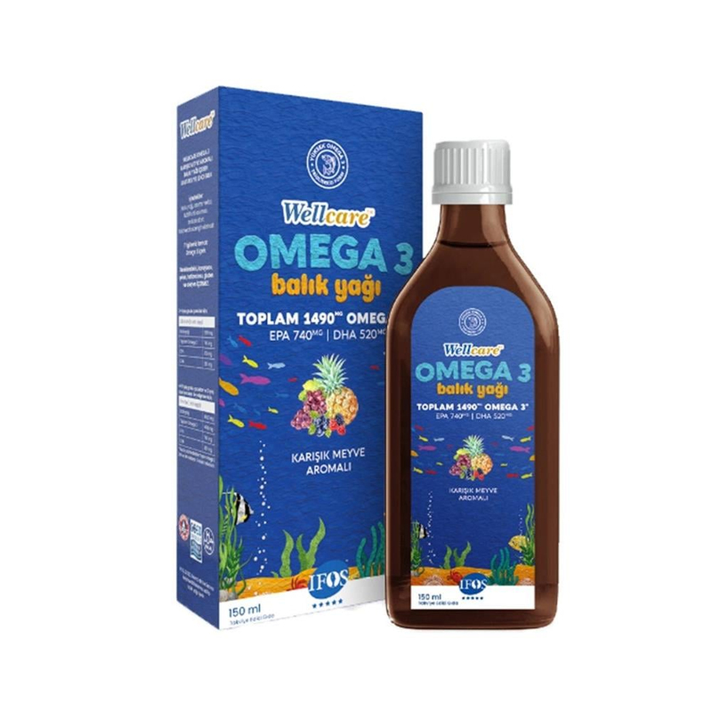 Wellcare Omega 3 Fish Oil Karışık Aromalı 150 ml