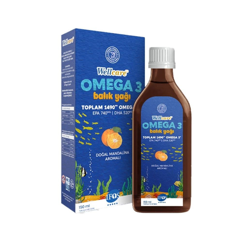 Wellcare Omega 3 Fish Oil Mandalina Aromalı 150 ml
